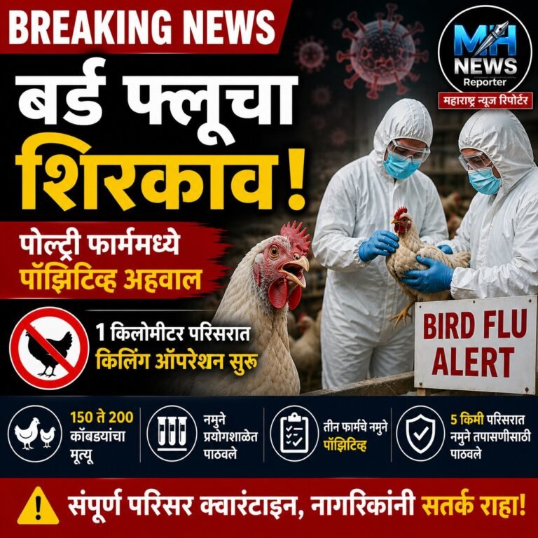 Breaking News : बर्ड फ्लूचा धोकादायक शिरकाव