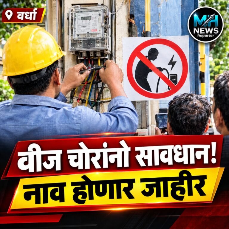 WARDHA : प्रामाणिक ग्राहकांना दिलासा; वीज चोरांवर महावितरणचा दणका..