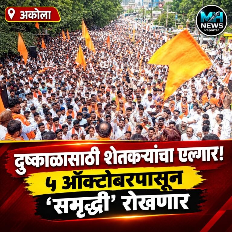AKOLA : पावसाने दडी मारली, पिकांचे नुकसान; अकोल्यात शेतकरी आक्रमक