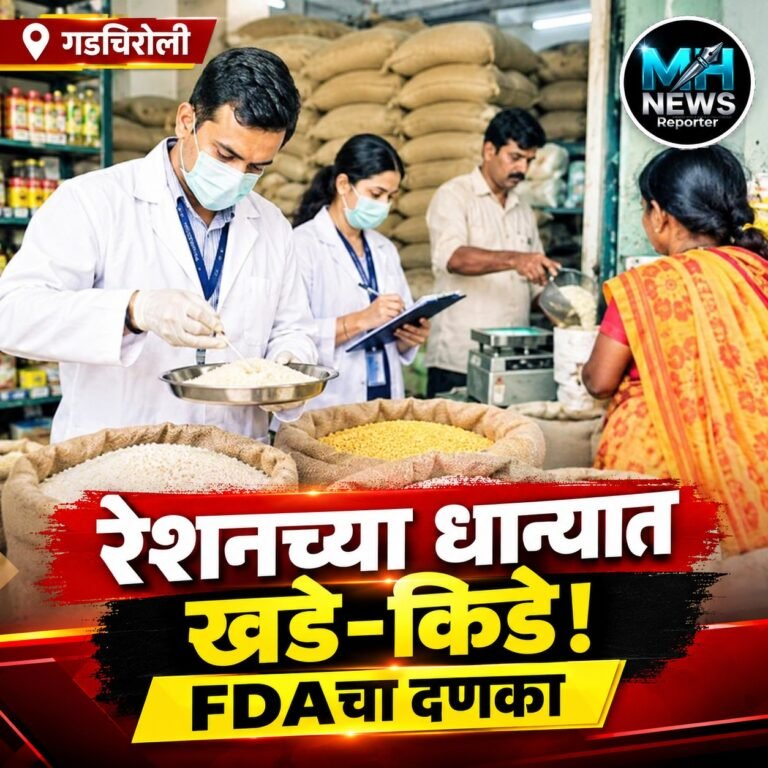 GADCHIROLI : रेशनच्या धान्याबाबत तक्रारी; FDAकडून दुकानांची तपासणी.